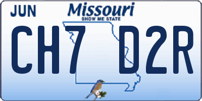 MO license plate CH7D2R