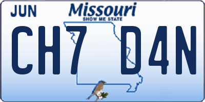 MO license plate CH7D4N