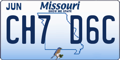 MO license plate CH7D6C