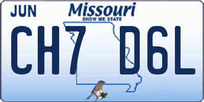 MO license plate CH7D6L