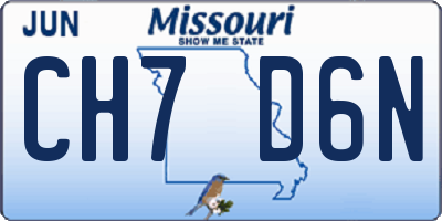 MO license plate CH7D6N