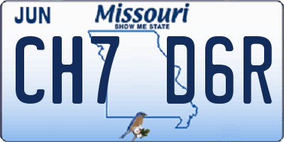 MO license plate CH7D6R