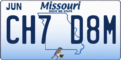 MO license plate CH7D8M