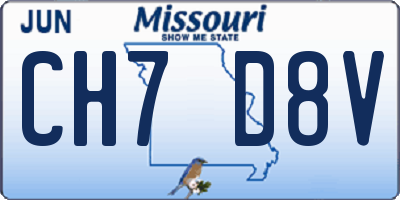 MO license plate CH7D8V