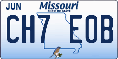 MO license plate CH7E0B