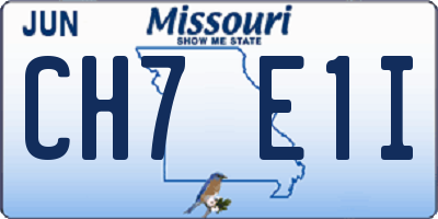 MO license plate CH7E1I