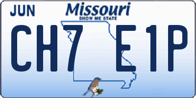 MO license plate CH7E1P