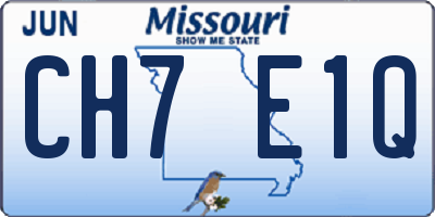 MO license plate CH7E1Q