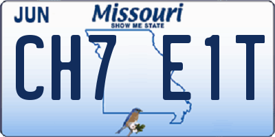 MO license plate CH7E1T