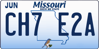 MO license plate CH7E2A