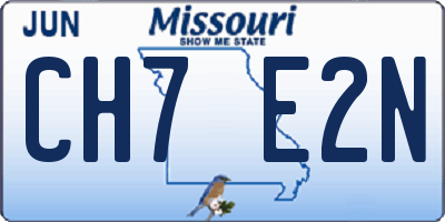 MO license plate CH7E2N