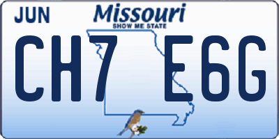 MO license plate CH7E6G