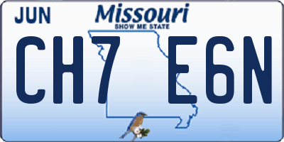 MO license plate CH7E6N