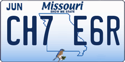 MO license plate CH7E6R