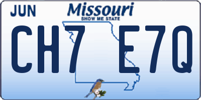 MO license plate CH7E7Q