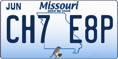 MO license plate CH7E8P