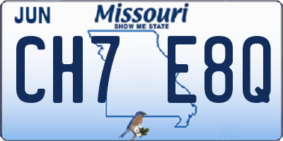 MO license plate CH7E8Q