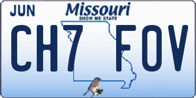 MO license plate CH7F0V