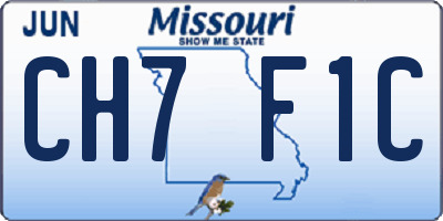 MO license plate CH7F1C