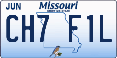 MO license plate CH7F1L