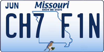 MO license plate CH7F1N