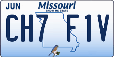 MO license plate CH7F1V