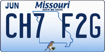 MO license plate CH7F2G
