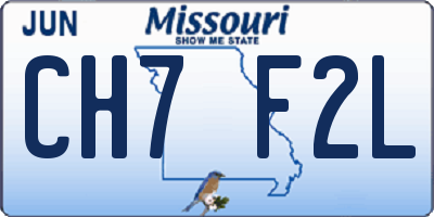 MO license plate CH7F2L
