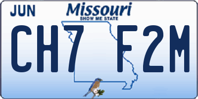 MO license plate CH7F2M