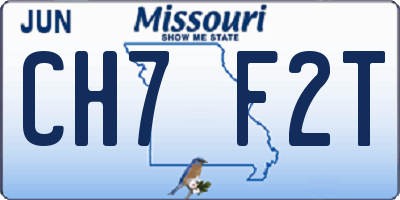 MO license plate CH7F2T