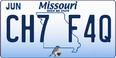 MO license plate CH7F4Q