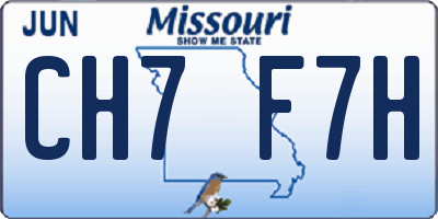 MO license plate CH7F7H