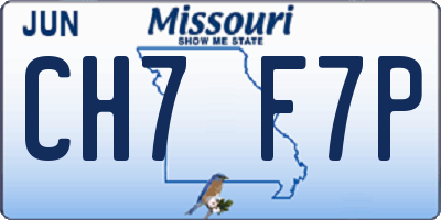 MO license plate CH7F7P