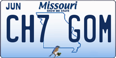 MO license plate CH7G0M