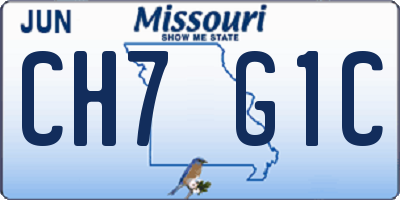 MO license plate CH7G1C