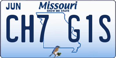 MO license plate CH7G1S