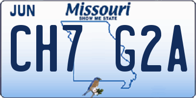 MO license plate CH7G2A