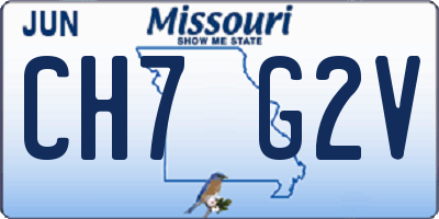 MO license plate CH7G2V