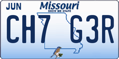 MO license plate CH7G3R
