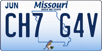 MO license plate CH7G4V