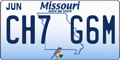 MO license plate CH7G6M
