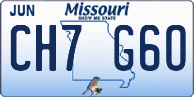 MO license plate CH7G6O