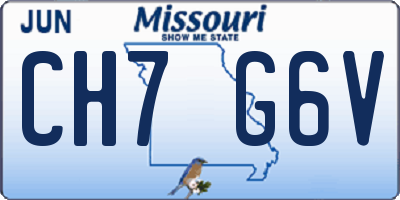 MO license plate CH7G6V