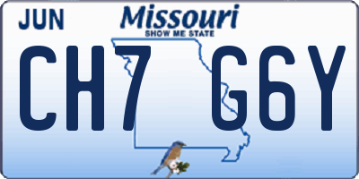 MO license plate CH7G6Y
