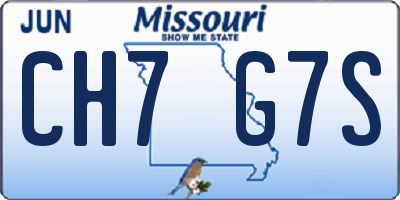 MO license plate CH7G7S