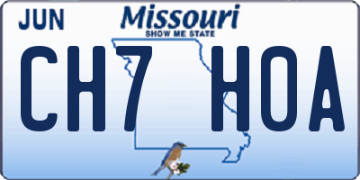 MO license plate CH7H0A