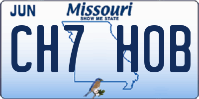 MO license plate CH7H0B