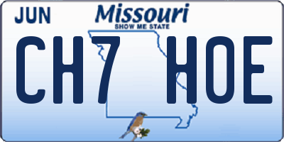 MO license plate CH7H0E