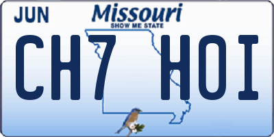 MO license plate CH7H0I