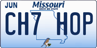 MO license plate CH7H0P